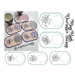 Stickserie ITH - Mug Rugs Decorative Sewing